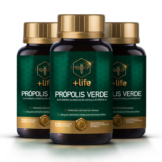 Própolis Verde SoftGel - 3 Frascos com 120 Cápsulas